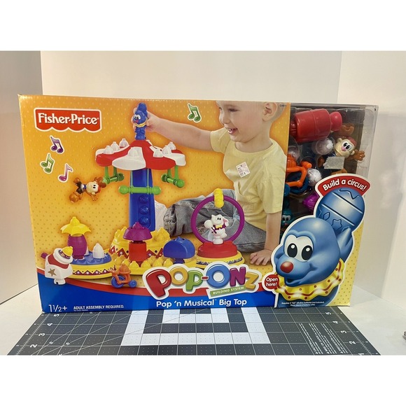 NIB Fisher Price Pop-Onz Pop 'N‎ Musical Big Top Circus NEW Sealed Box 2004